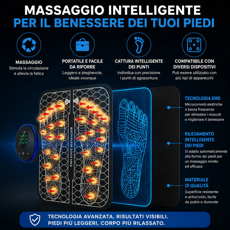 Massaggiatore Elettrico per Piedi con 8 Modalità