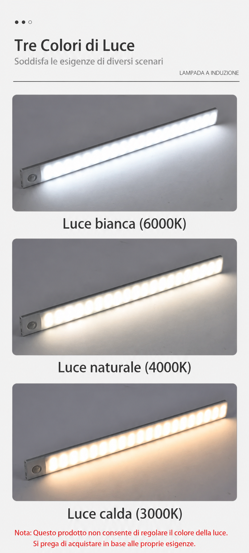 Luce LED Armadio con Sensore